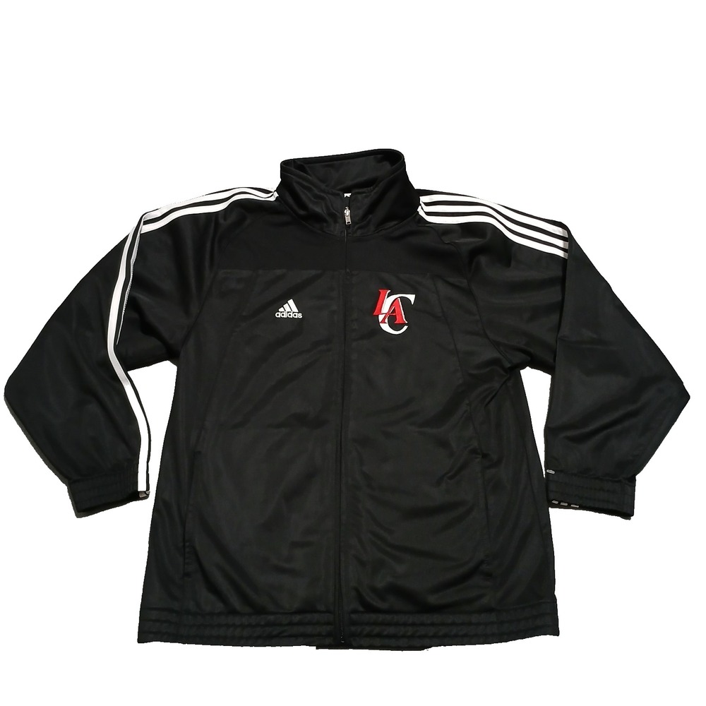 Adidas Jacket NBA LA Clippers‎ Full Zip Black Warmup Youth Size 10/12